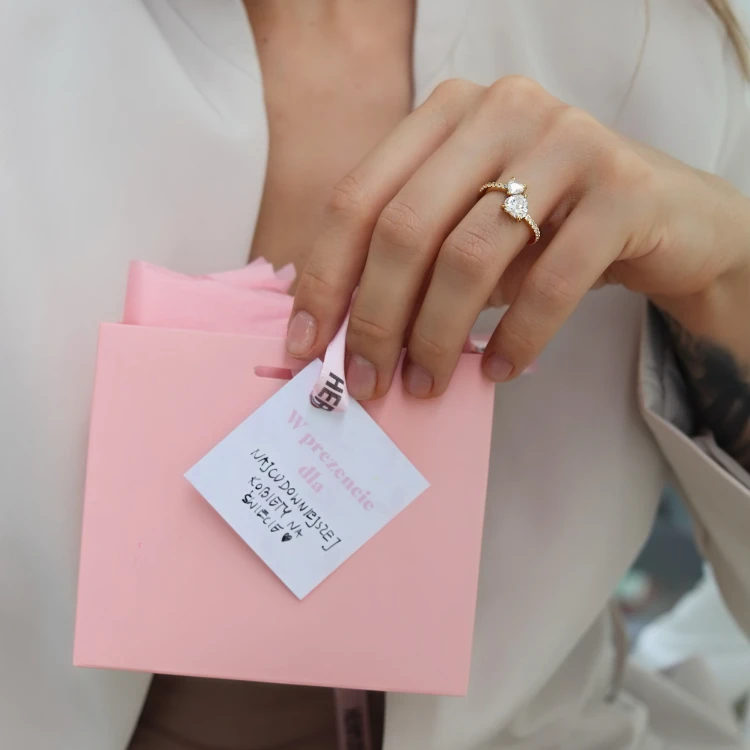 Pierścionek MI AMOR promise ring srebro 925 (złoty)