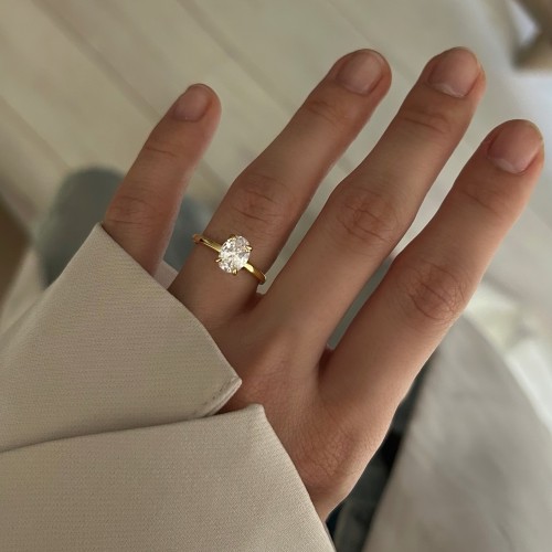Pierścionek DREAM 1ct promise ring srebro 925 (złoty)