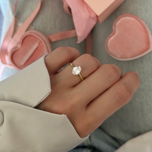 Pierścionek DREAM 1ct promise ring srebro 925 (złoty)