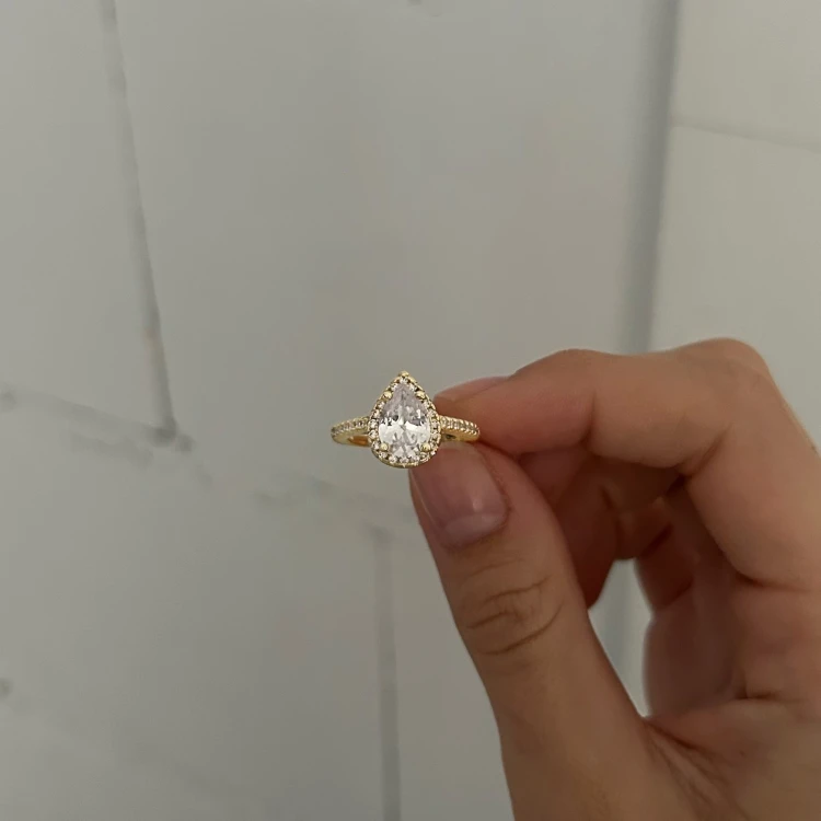 Pierścionek VALENTINA w stylu old money srebro 925 pozłacany 14k